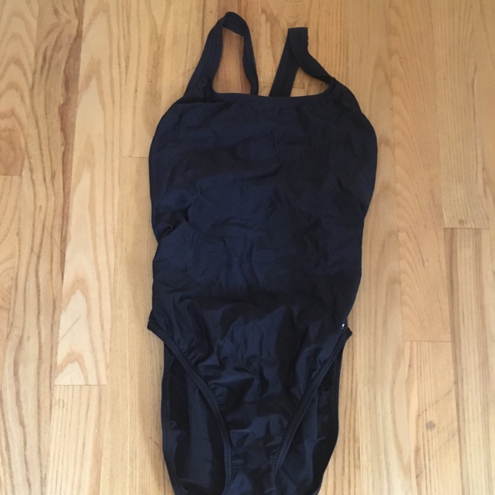Black one piece swim suit